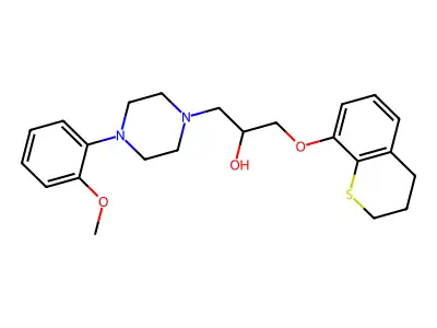 8-((3-(4-(2-Methoxyphenyl)piperazin-1-yl)-2-hydroxypropyl)oxy)thiochroman structure