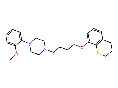 8-((4-(4-(2-Methoxyphenyl)piperazin-1-yl)butyl)oxy)thiochroman structure