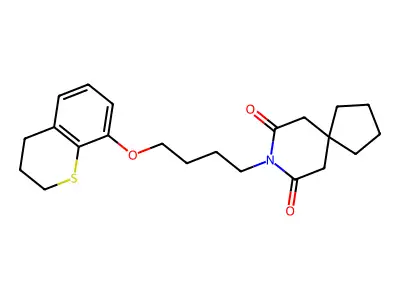 8-((4-(7,9-Dioxo-8-azaspiro(4.5)decan-8-yl)butyl)oxy)thiochroman structure