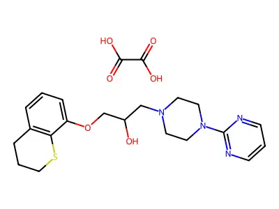 8-((3-(4-(Pyrimidin-2-yl)piperazin-1-yl)-2-hydroxypropyl)oxy)thiochroman oxalate structure