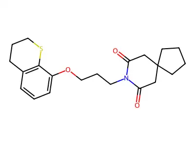 8-((3-(7,9-Dioxo-8-azaspiro(4.5)decan-8-yl)propyl)oxy)thiochroman structure