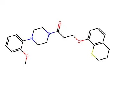 8-((3-(4-(2-Methoxyphenyl)piperazin-1-yl)-oxopropyl)oxy)thiochroman structure
