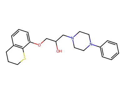 8-((2-Hydroxy-3-(4-phenylpiperazin-1-yl)propyl)oxy)thiochroman structure