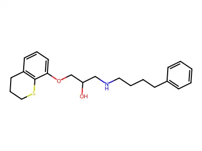 8-((2-Hydroxy-3-((4-phenylbutyl)amino)propyl)oxy)thiochroman structure