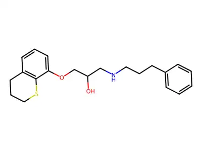 8-((2-Hydroxy-3-((3-phenylpropyl)amino)propyl)oxy)thiochroman structure