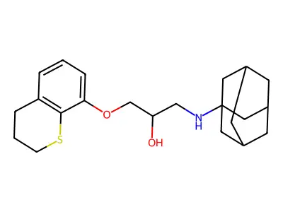 8-((3-((Adamantyl)amino)-2-hydroxypropyl)oxy)thiochroman structure