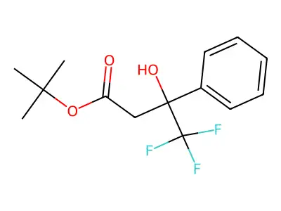 Tert-butyl 4,4,4-trifluoro-3-hydroxy-3-phenylbutanoate structure