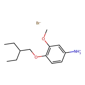 4-(2-乙基丁氧基)间茴香胺氢溴酸盐 structure