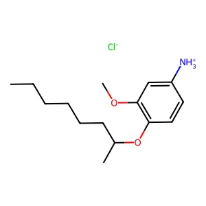m-Anisidine, 4-((1-methylheptyl)oxy)-, hydrochloride structure