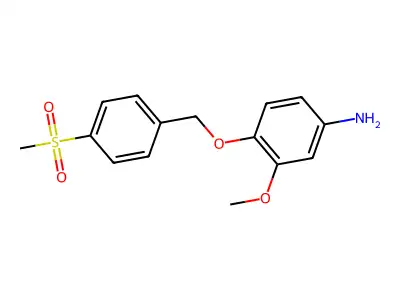 m-Anisidine, 4-((p-(methylsulfonyl)benzyl)oxy)- structure