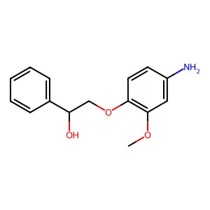 2-(4-Amino-2-methoxyphenoxy)-1-phenylethan-1-ol structure