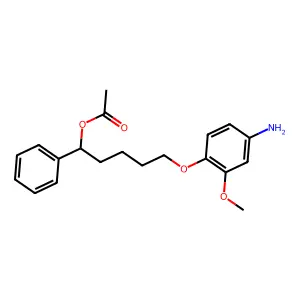 5-(4-Amino-2-methoxyphenoxy)-1-phenylpentyl acetate structure
