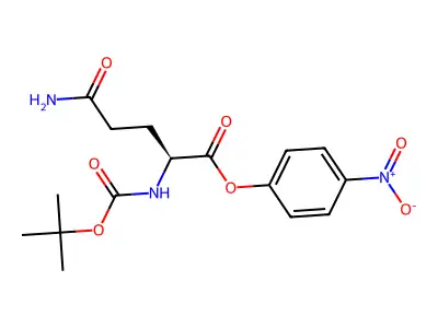 Nα-(叔丁氧羰基)谷氨酰胺 4-硝基苯酯 structure