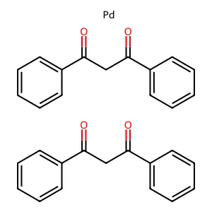 Palladium,3-diphenyl-1,3-propanedionato)- structure