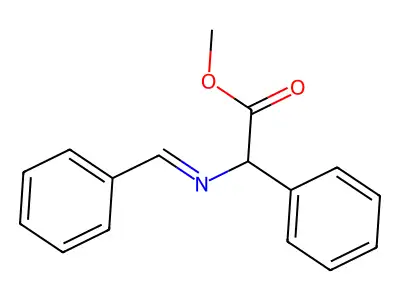 Methyl 2-phenyl-2-[(phenylmethylene)amino]acetate structure