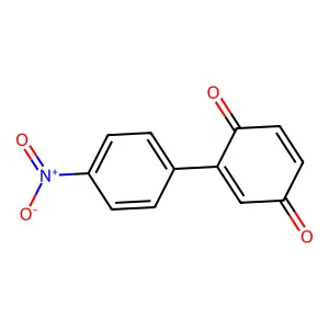 2-(4-Nitrophenyl)cyclohexa-2,5-diene-1,4-dione structure