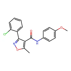3-(2-chlorophenyl)-N-(4-methoxyphenyl)-5-methyl-1,2-oxazole-4-carboxamide structure