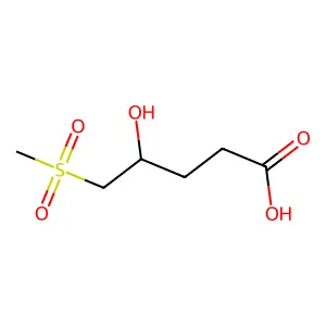 4-Hydroxy-5-(methylsulfonyl)valeric acid structure