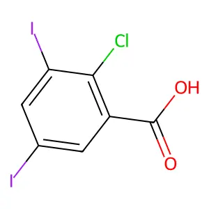 2-氯-3,5-二碘苯甲酸 structure