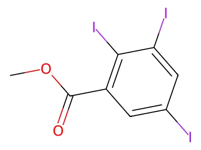 Methyl 2,3,5-triiodobenzoate structure