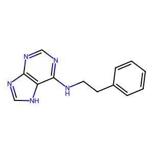 N-(2-苯乙基)-9H-嘌呤-6-胺 structure