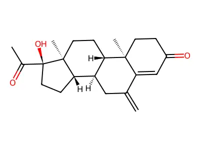17-Hydroxy-6-methylenepregn-4-ene-3,20-dione structure