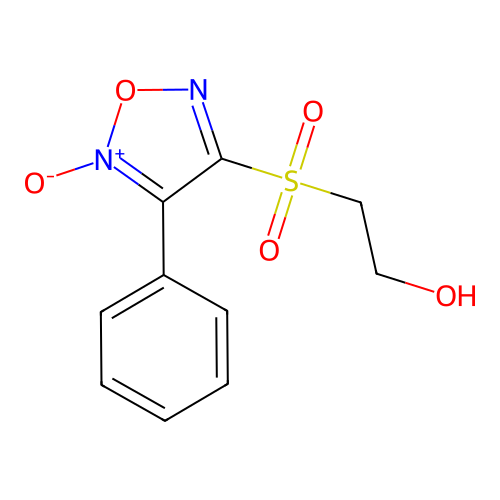 2-[(5-Oxido-4-phenyl-1,2,5-oxadiazol-5-ium-3-yl)sulfonyl]ethanol structure
