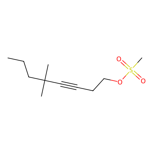 5,5-Dimethyloct-3-ynyl methanesulfonate structure
