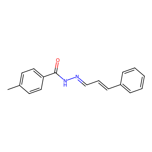 N-(cinnamylideneamino)-4-methylbenzamide structure