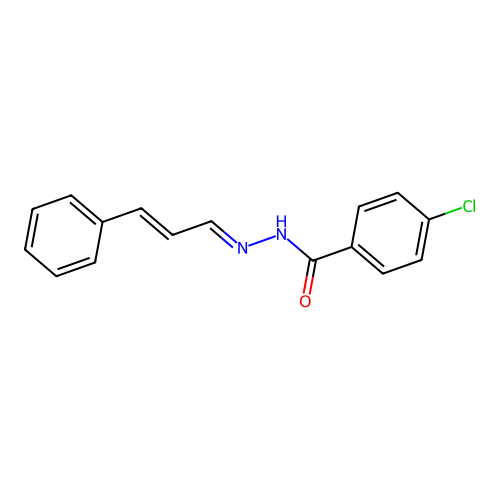 4-氯-N-(肉桂亚基氨基)苯甲酰胺 structure