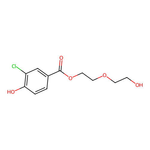 2-(2-Hydroxyethoxy)ethyl 3-chloro-4-hydroxybenzoate structure