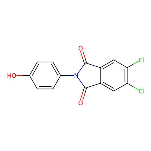 5,6-Dichloro-2-(4-hydroxy-phenyl)-isoindole-1,3-dione structure