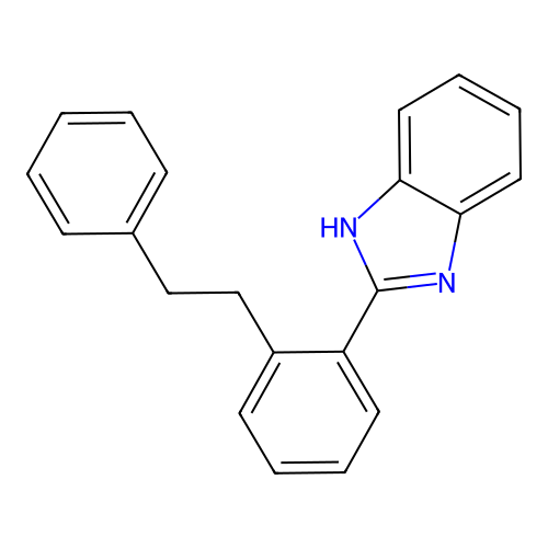 2-[2-(2-phenylethyl)phenyl]-1H-benzimidazole structure