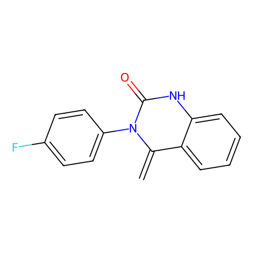 3-(4-fluorophenyl)-4-methylene-3,4-dihydroquinazolin-2(1H)-one structure