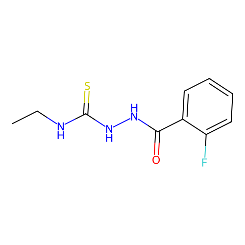 N-ethyl-2-[(2-fluorophenyl)carbonyl]hydrazinecarbothioamide structure