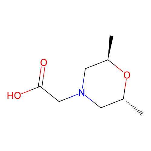 2-[(2R,6R)-2,6-dimethylmorpholin-4-yl]acetic acid structure