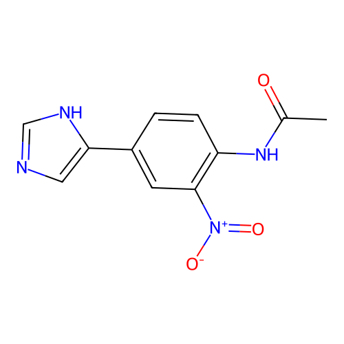 N-(4-(1H-imidazol-4-yl)-2-nitrophenyl)acetamide structure