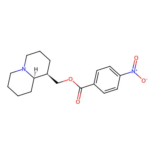 (1R,9aR)-octahydro-2H-quinolizin-1-ylmethyl 4-nitrobenzoate structure