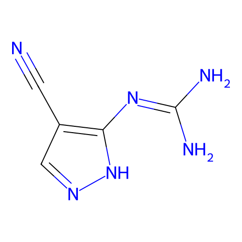 Guanidine, (4-cyano-1H-pyrazol-3-yl)- structure
