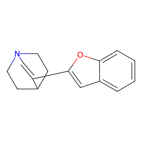 3-(Benzofuran-2-yl)-1-azabicyclo[2.2.2]oct-2-ene structure