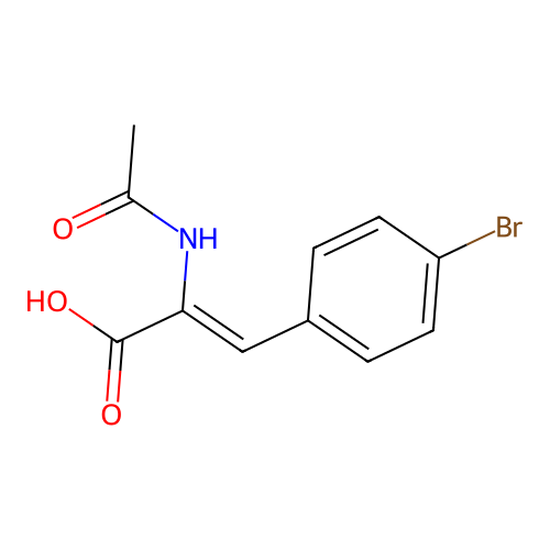 2-Acetamido-3-(4-bromophenyl)prop-2-enoic acid structure