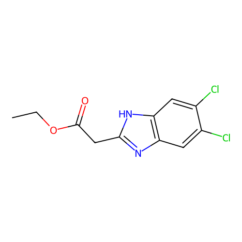 ethyl 2-(5,6-dichloro-1H-benzimidazol-2-yl)acetate structure