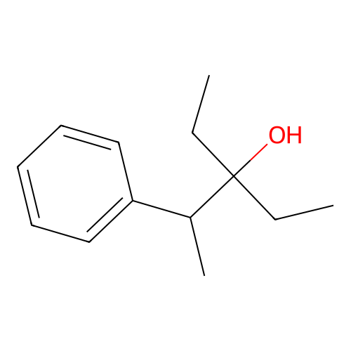 3-Ethyl-2-phenylpentan-3-ol structure