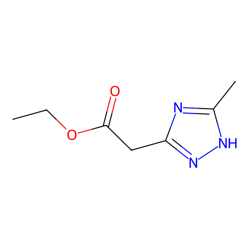 ethyl 2-(5-methyl-1H-1,2,4-triazol-3-yl)acetate structure