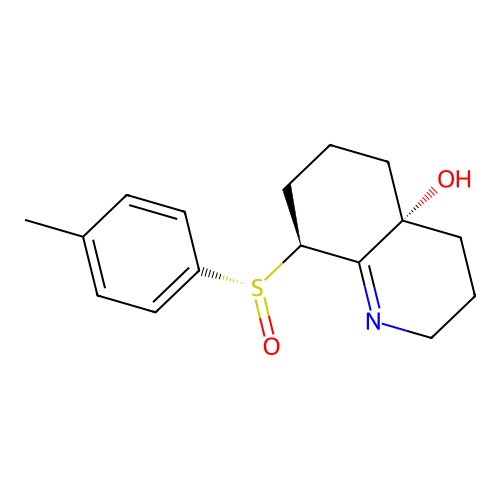 8-(4-Tolylsulfinyl)-2,3,4,4a,5,6,7,8-octahydro-4a-quinolinol structure
