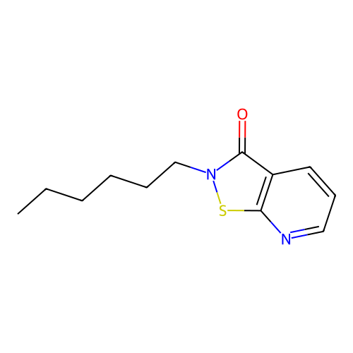 2-Hexylisothiazolo[5,4-b]pyridin-3-one structure