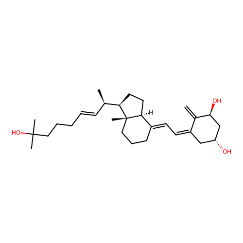 22-dehydro-1,25-dihydroxy-24-dihomovitamin D3 structure