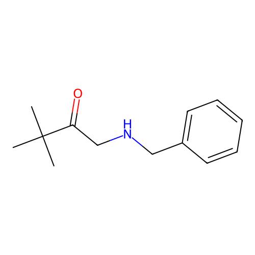 1-(Benzylamino)-3,3-dimethylbutan-2-one structure