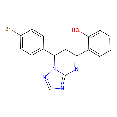 2-[7-(4-Bromophenyl)-6,7-dihydro[1,2,4]triazolo[1,5-a]pyrimidin-5-yl]phenol structure