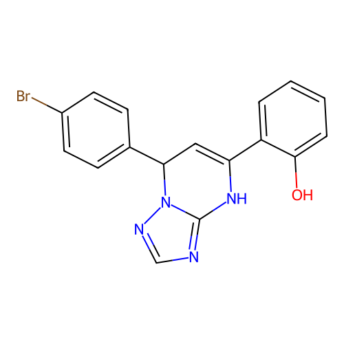 2-[7-(4-Bromophenyl)-4,7-dihydro[1,2,4]triazolo[1,5-a]pyrimidin-5-yl]phenol structure